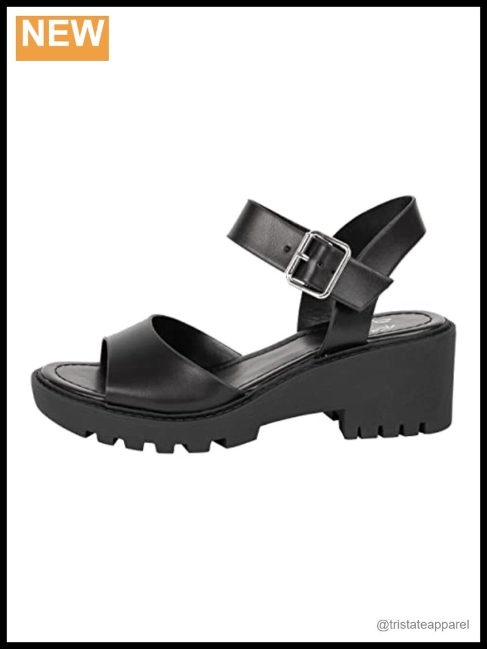 Womens Heeled Sandals Open Toe Ankle Strap Platform Block Heel Adjustable